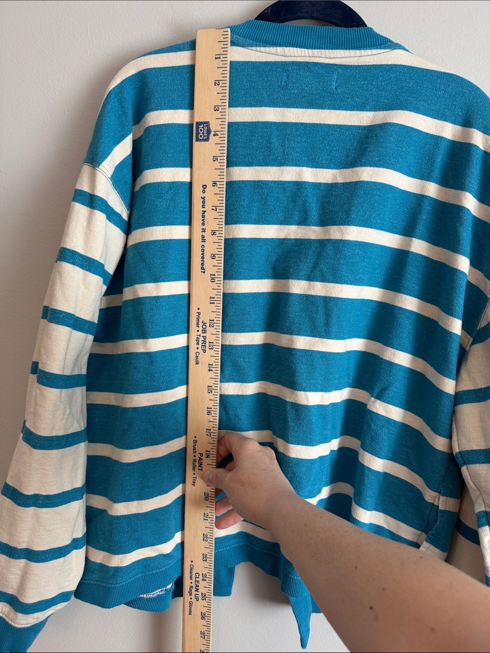 Free people xs classic striped cardigan sweatshirt button down oversized - Picture 13 of 13